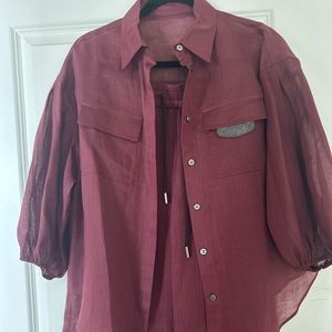 Burgundy two pieces set